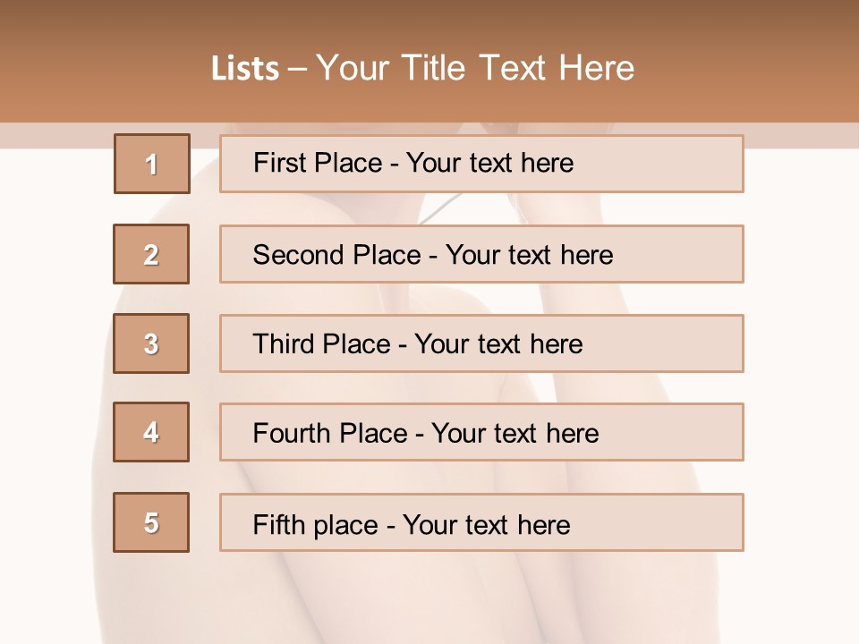 Adult Topless Blond PowerPoint Template