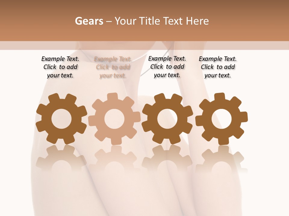 Adult Topless Blond PowerPoint Template