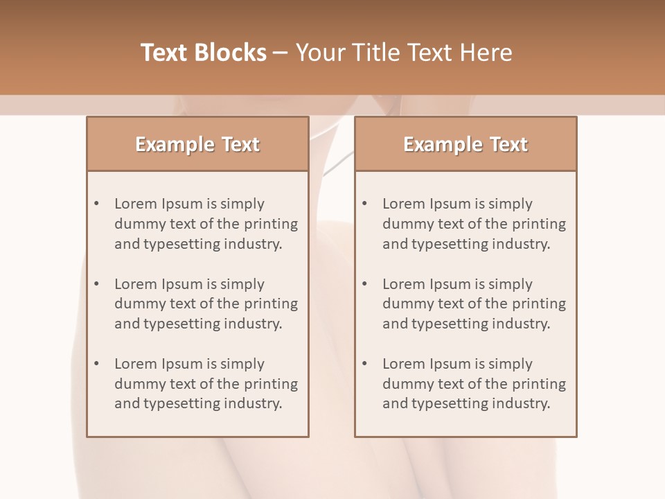 Adult Topless Blond PowerPoint Template