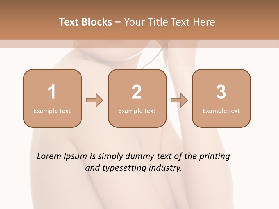 Adult Topless Blond PowerPoint Template