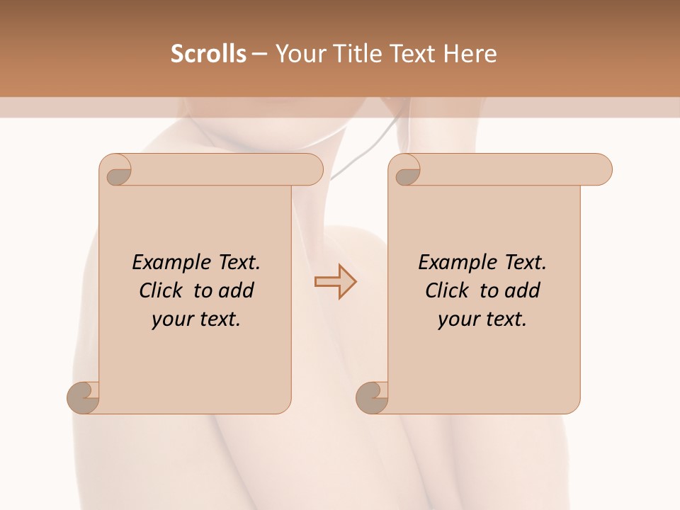 Adult Topless Blond PowerPoint Template