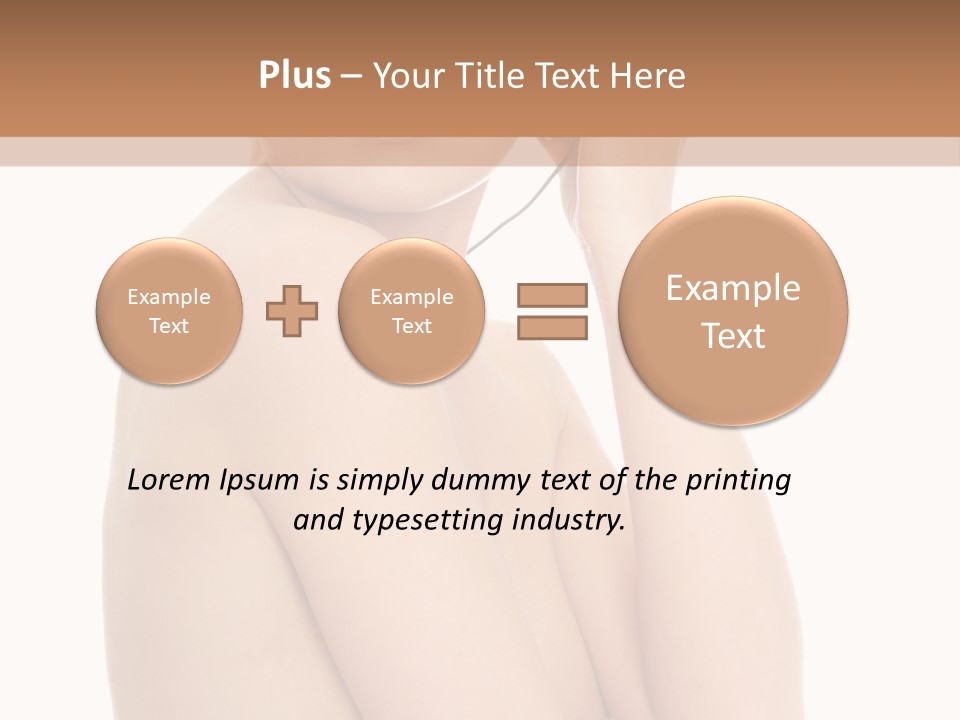 Adult Topless Blond PowerPoint Template