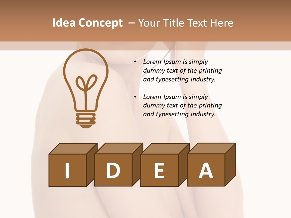 Adult Topless Blond PowerPoint Template