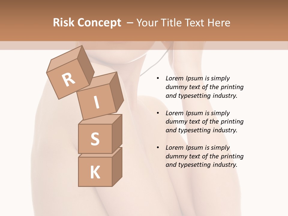 Adult Topless Blond PowerPoint Template