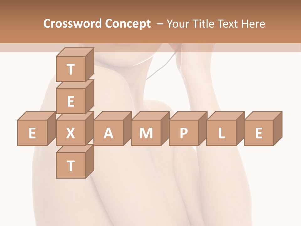 Adult Topless Blond PowerPoint Template