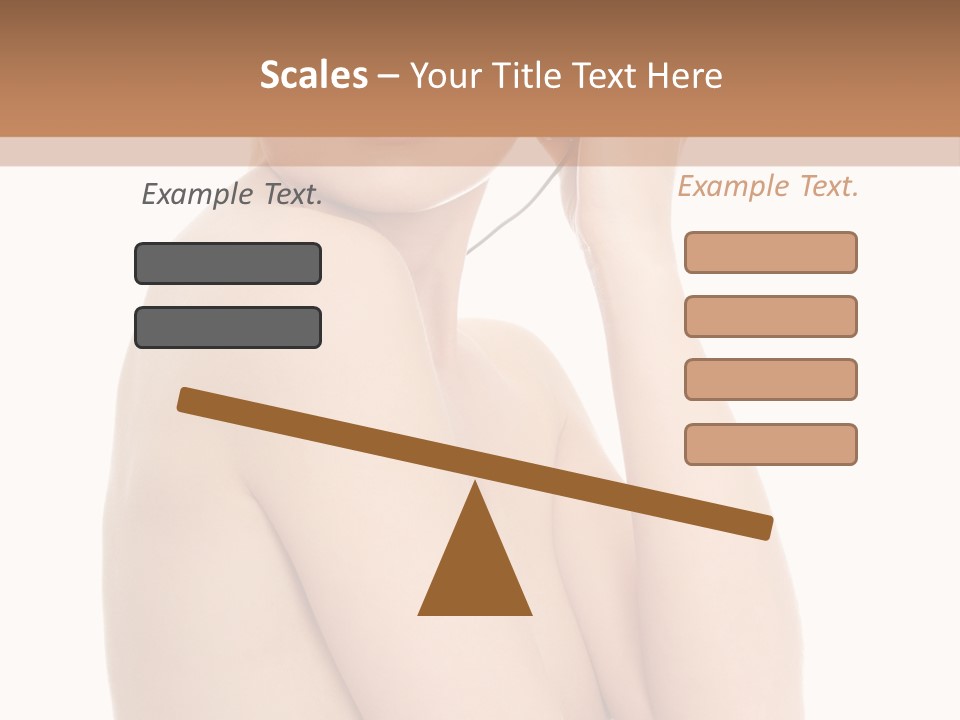 Adult Topless Blond PowerPoint Template