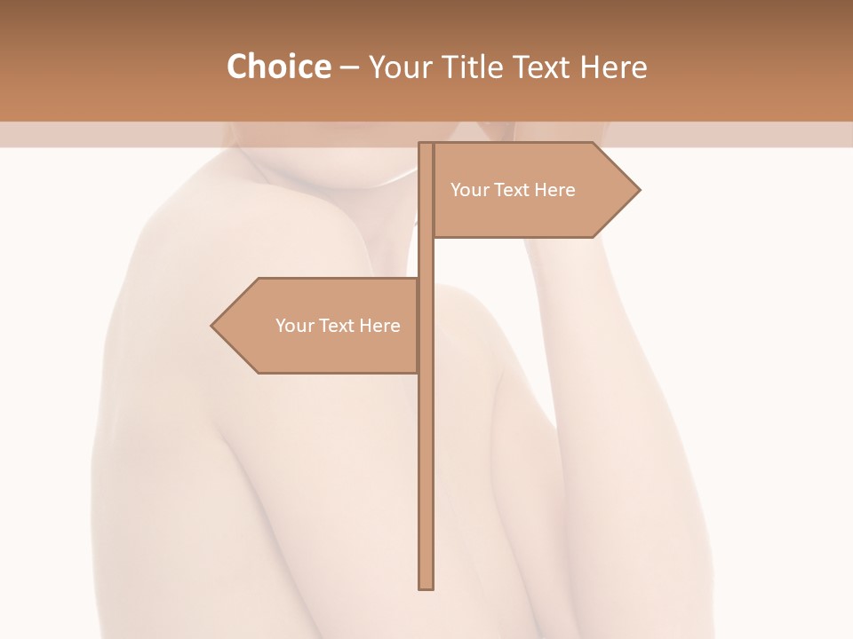 Adult Topless Blond PowerPoint Template