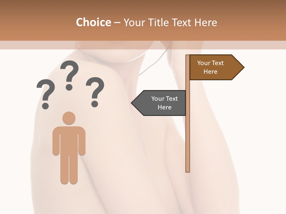 Adult Topless Blond PowerPoint Template