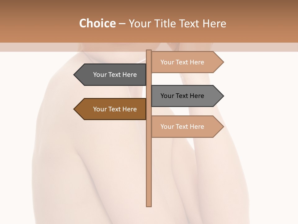 Adult Topless Blond PowerPoint Template