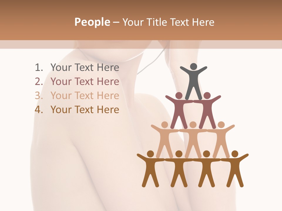 Adult Topless Blond PowerPoint Template
