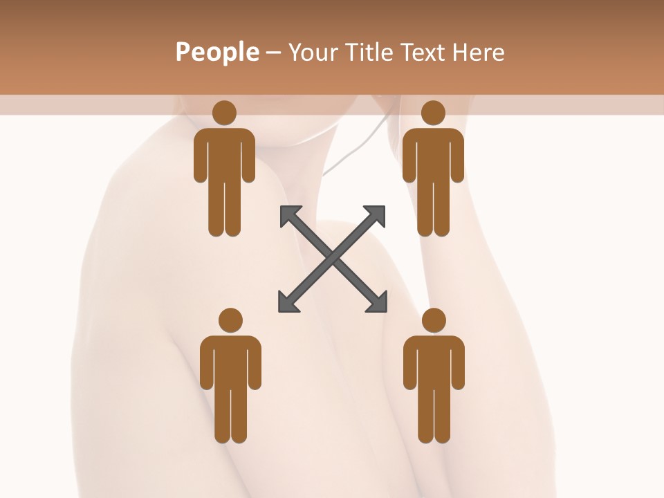 Adult Topless Blond PowerPoint Template