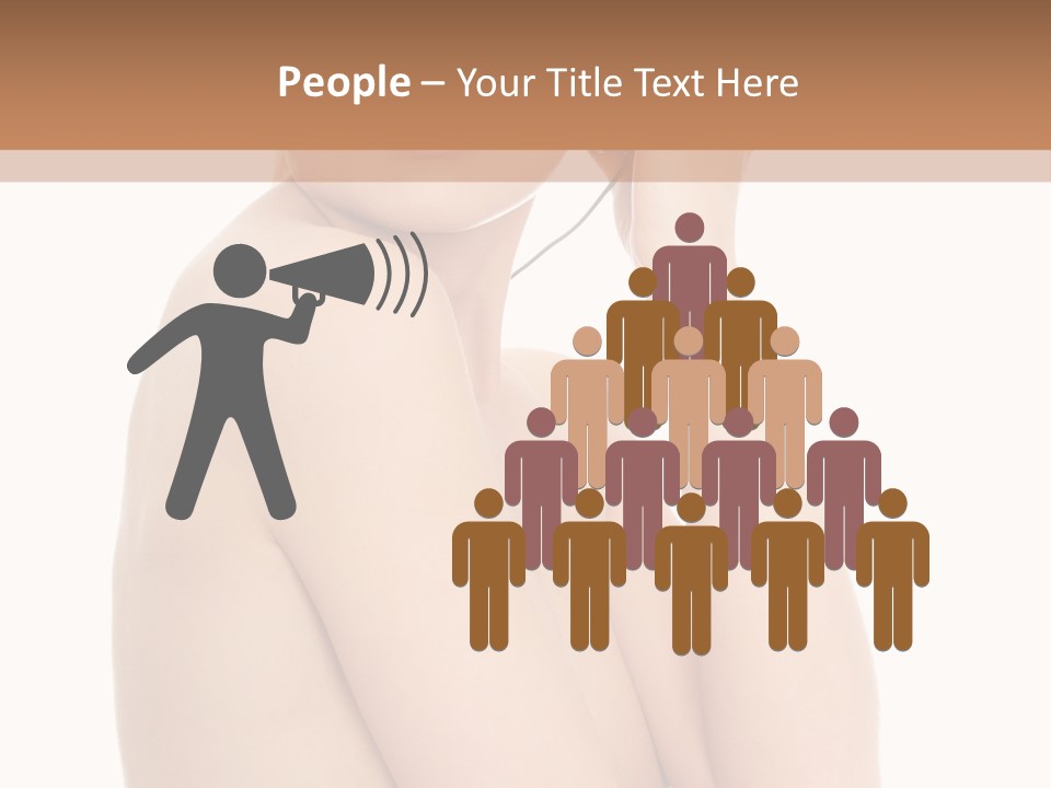 Adult Topless Blond PowerPoint Template