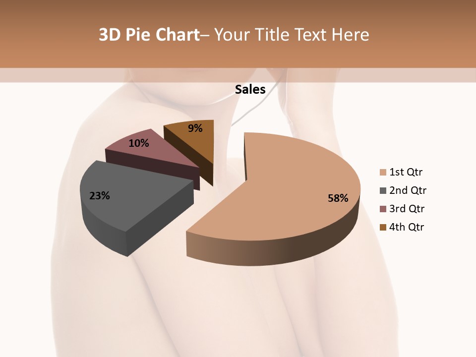 Adult Topless Blond PowerPoint Template