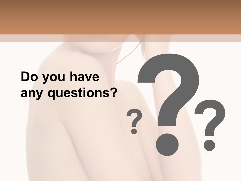 Adult Topless Blond PowerPoint Template