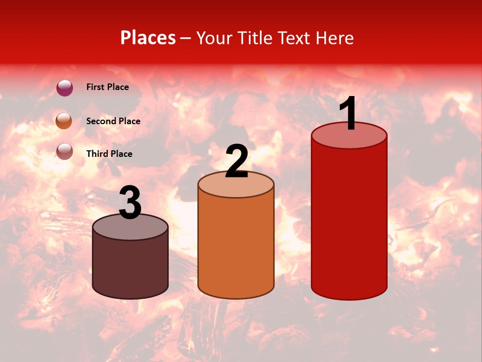 Burning Cinder Embers PowerPoint Template