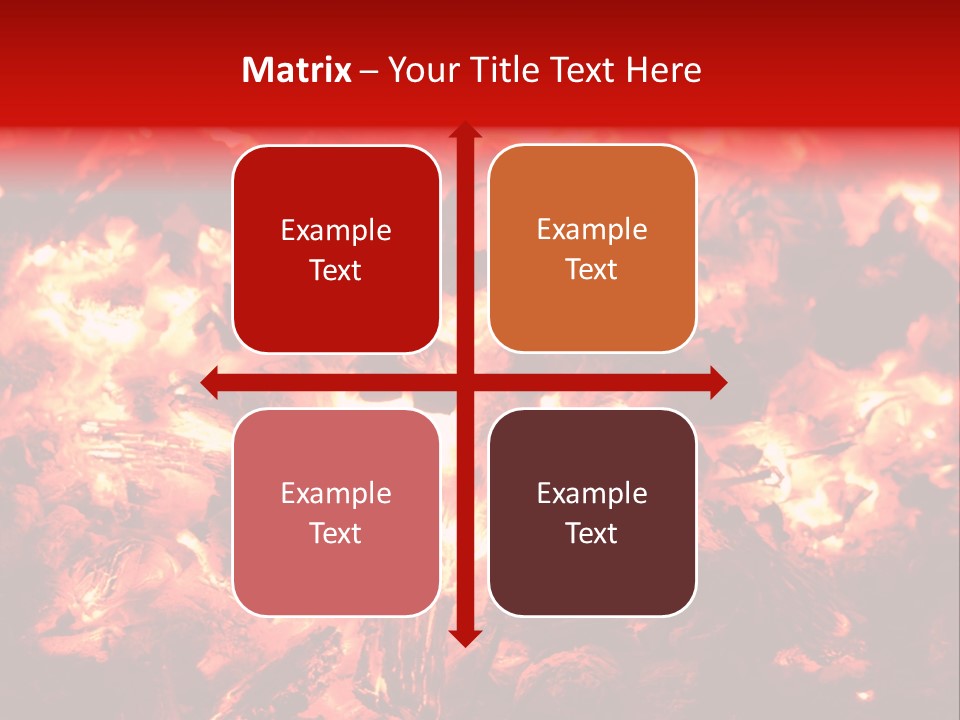 Burning Cinder Embers PowerPoint Template