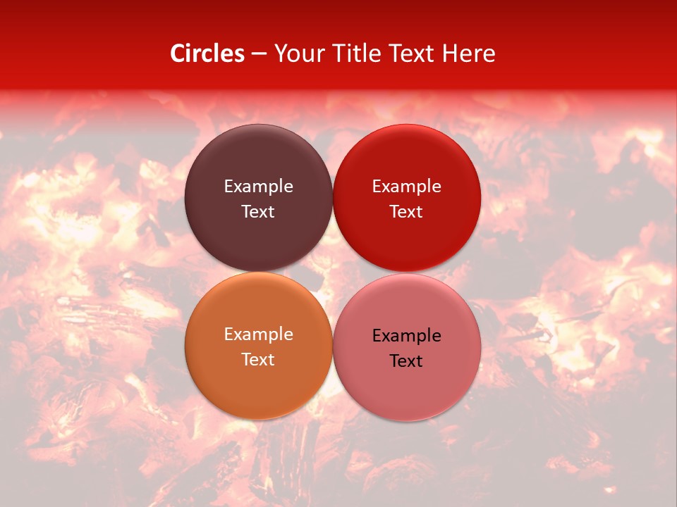 Burning Cinder Embers PowerPoint Template