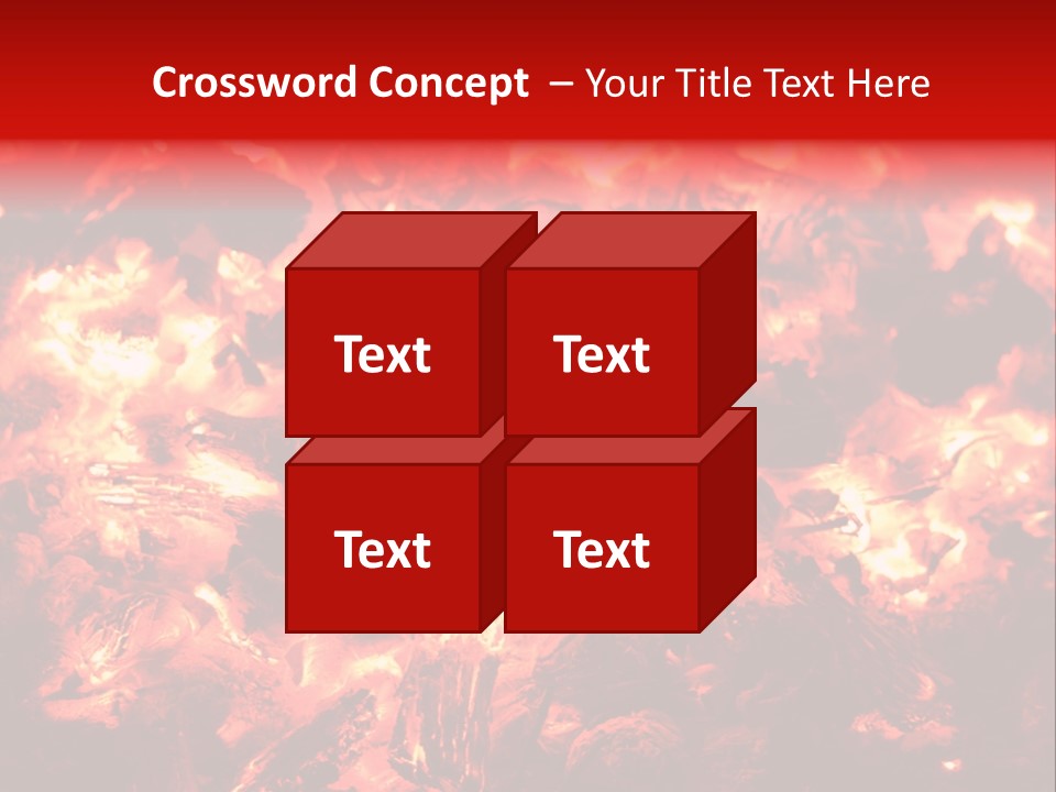 Burning Cinder Embers PowerPoint Template