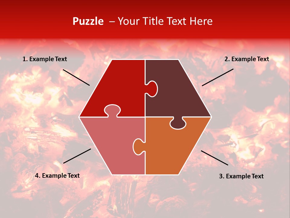 Burning Cinder Embers PowerPoint Template