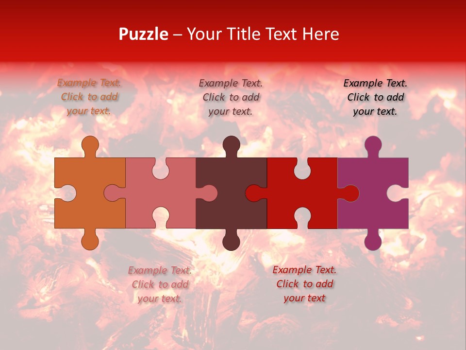 Burning Cinder Embers PowerPoint Template