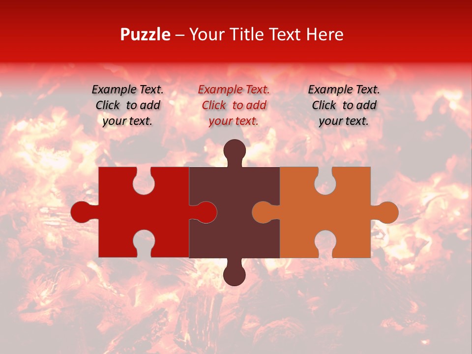 Burning Cinder Embers PowerPoint Template