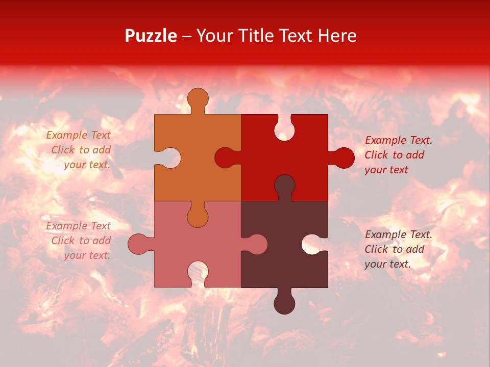 Burning Cinder Embers PowerPoint Template