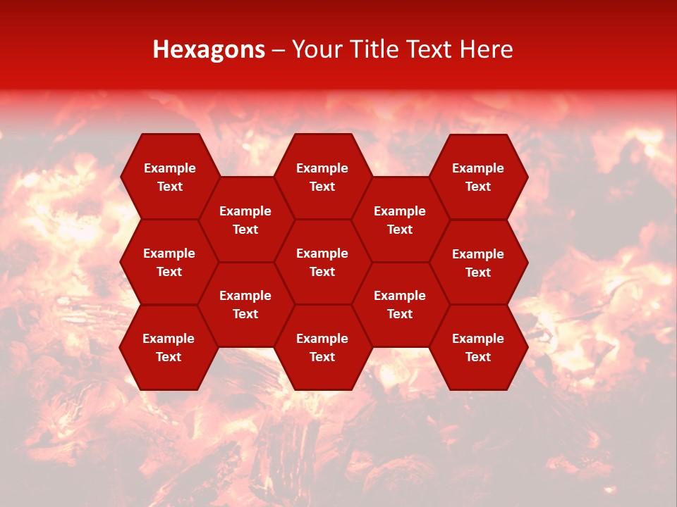 Burning Cinder Embers PowerPoint Template