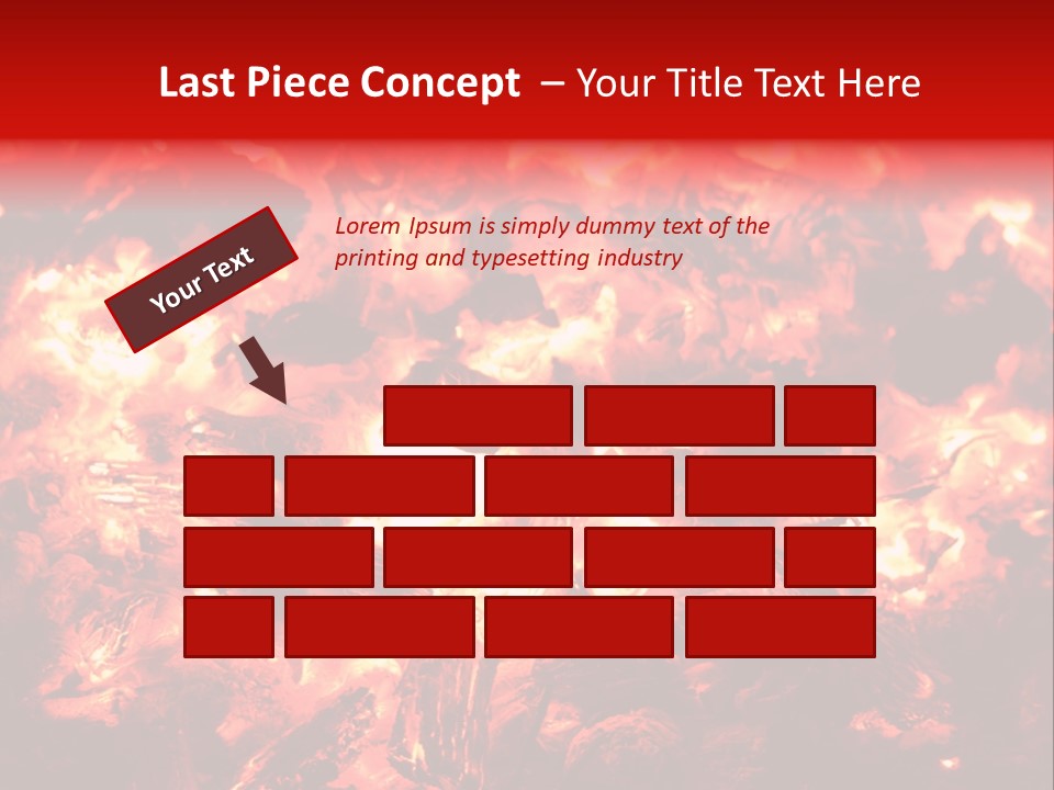 Burning Cinder Embers PowerPoint Template