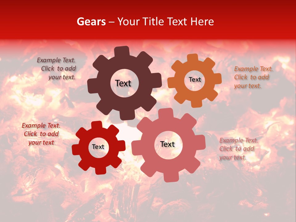 Burning Cinder Embers PowerPoint Template