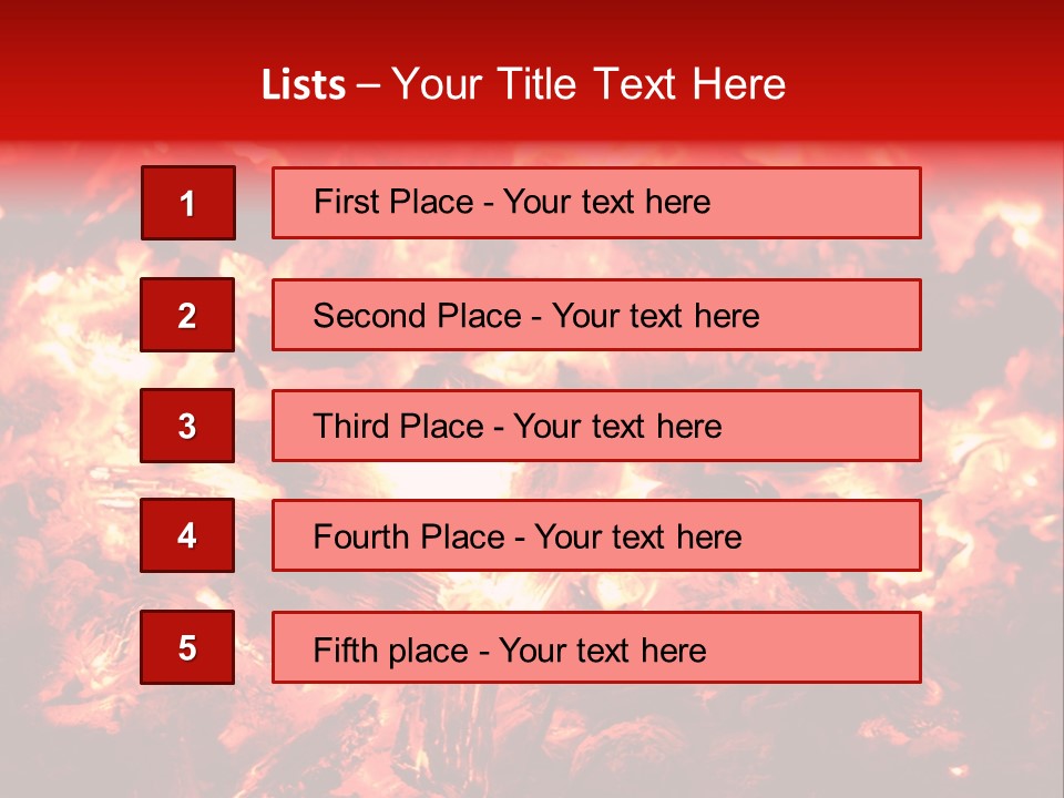 Burning Cinder Embers PowerPoint Template