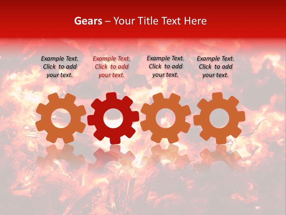 Burning Cinder Embers PowerPoint Template