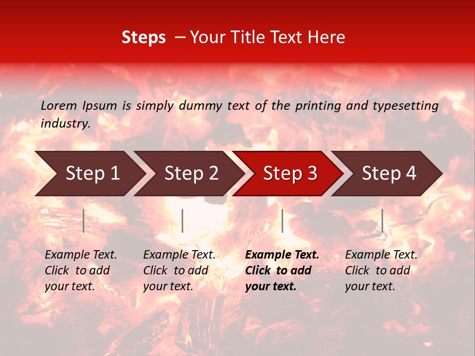 Burning Cinder Embers PowerPoint Template