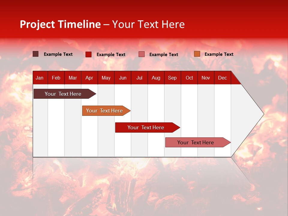 Burning Cinder Embers PowerPoint Template