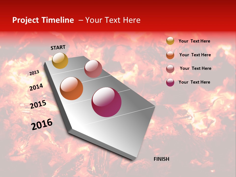 Burning Cinder Embers PowerPoint Template