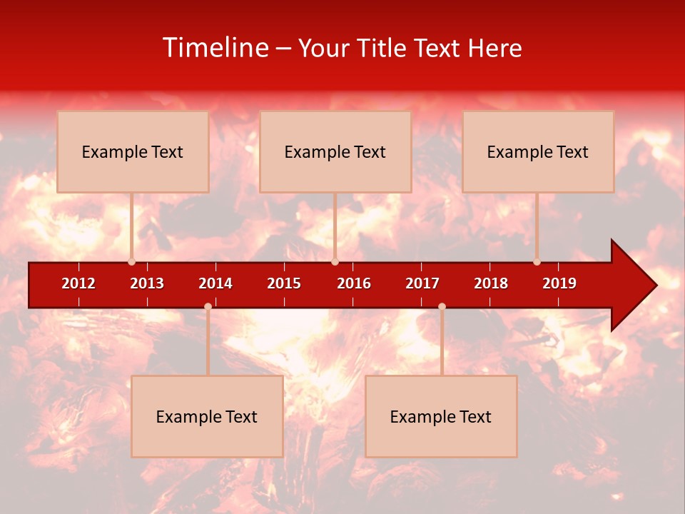 Burning Cinder Embers PowerPoint Template