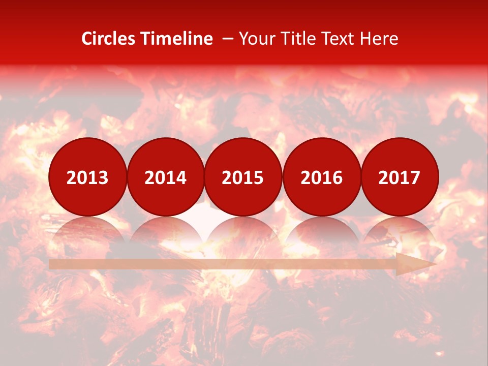 Burning Cinder Embers PowerPoint Template