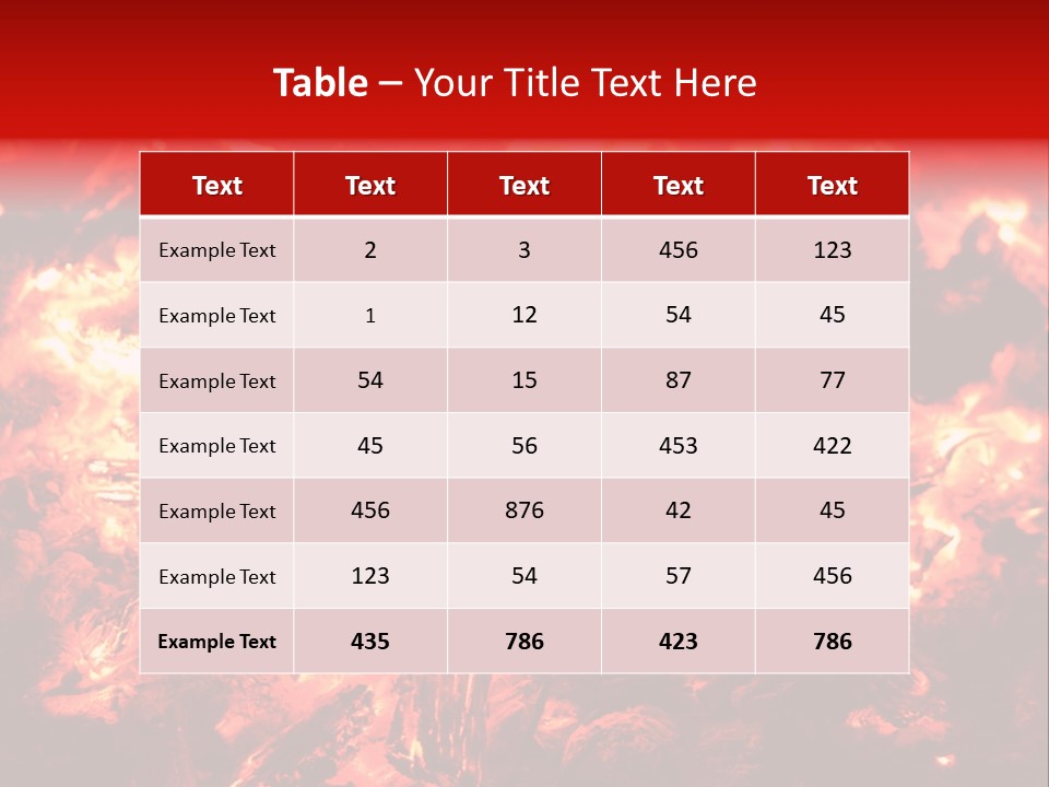 Burning Cinder Embers PowerPoint Template