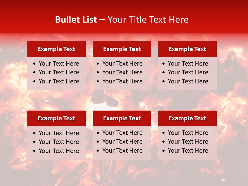 Burning Cinder Embers PowerPoint Template