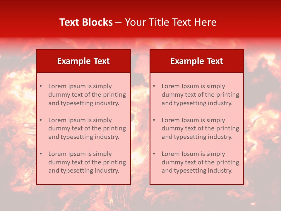 Burning Cinder Embers PowerPoint Template