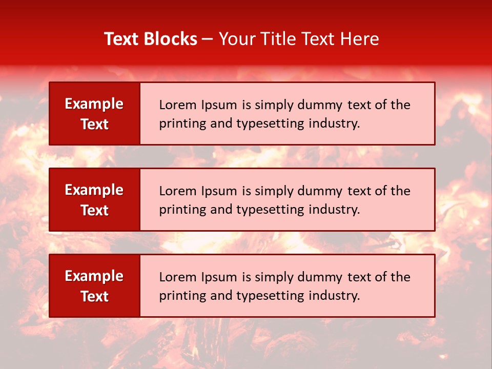 Burning Cinder Embers PowerPoint Template
