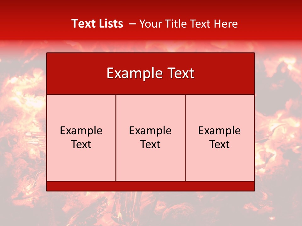 Burning Cinder Embers PowerPoint Template