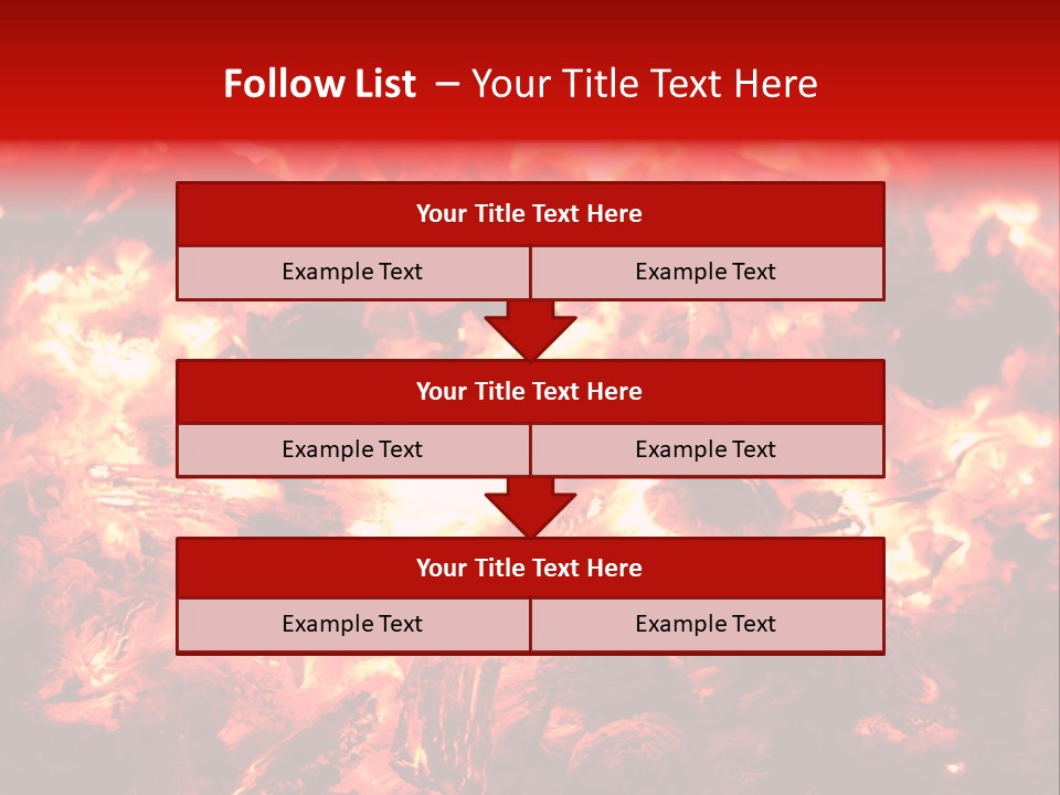 Burning Cinder Embers PowerPoint Template