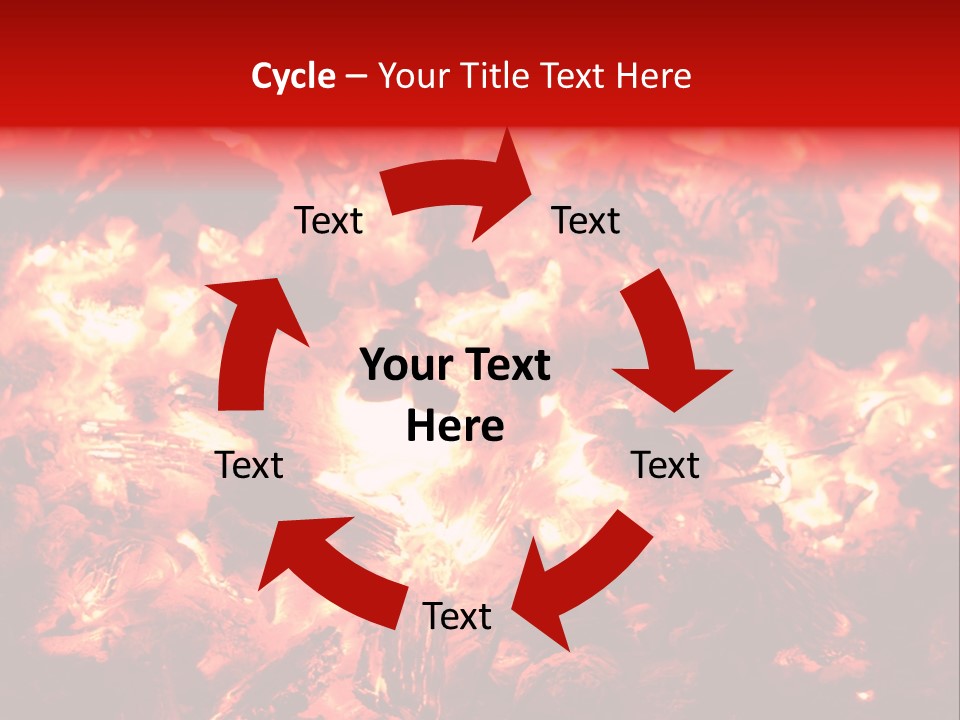 Burning Cinder Embers PowerPoint Template