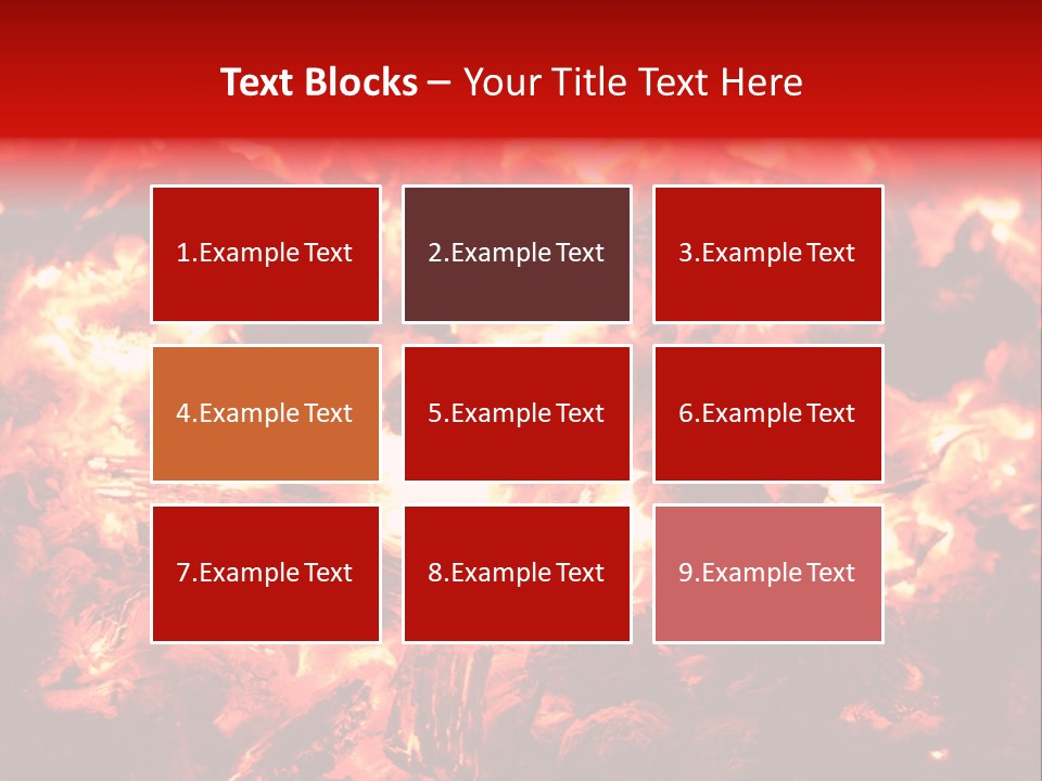 Burning Cinder Embers PowerPoint Template