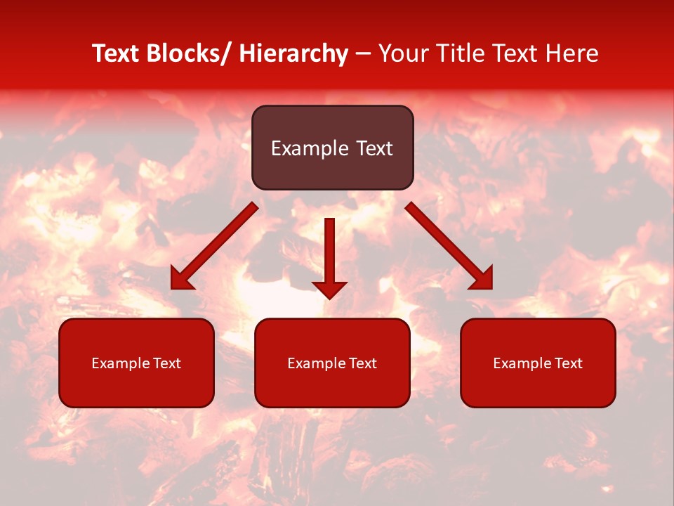 Burning Cinder Embers PowerPoint Template