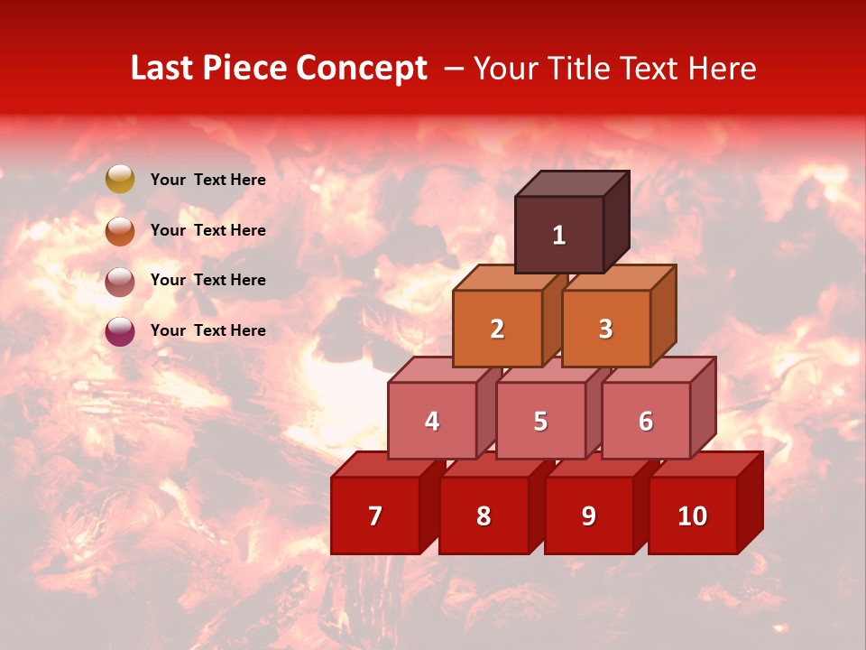 Burning Cinder Embers PowerPoint Template