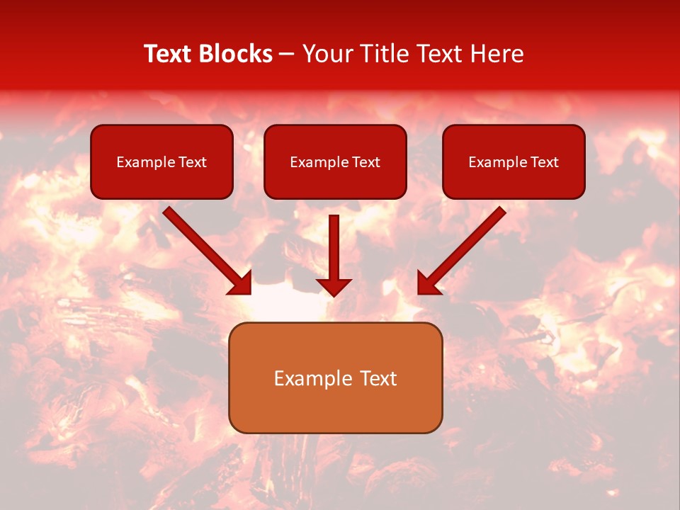 Burning Cinder Embers PowerPoint Template