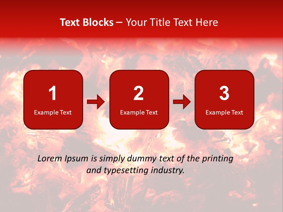 Burning Cinder Embers PowerPoint Template