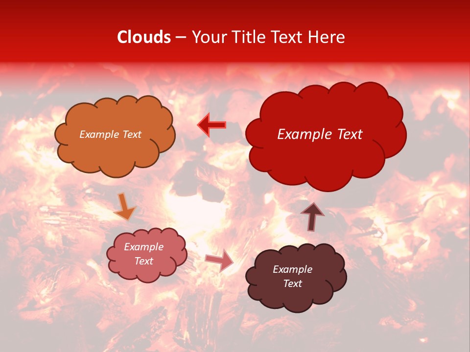 Burning Cinder Embers PowerPoint Template