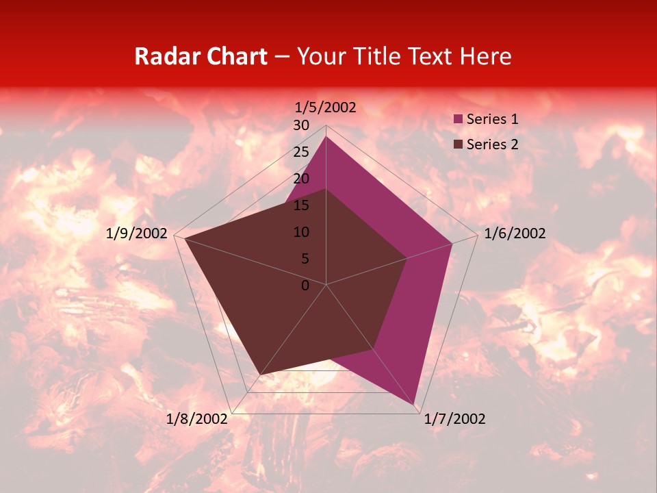 Burning Cinder Embers PowerPoint Template